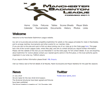 Tablet Screenshot of manchesterbadmintonleague.org.uk